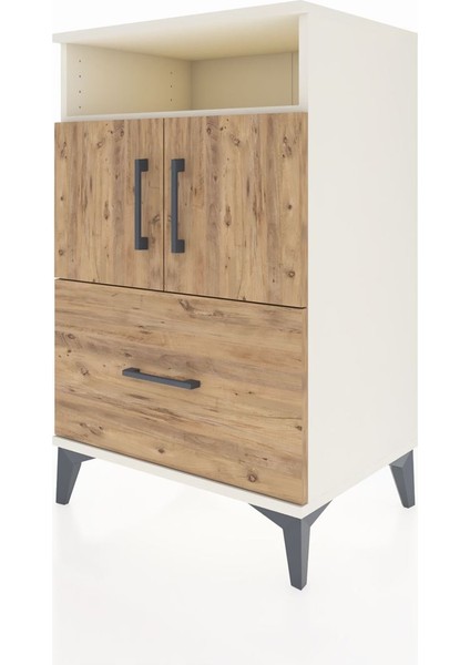 Hyperion Komodin 2 Raflı Tek Çekmeceli 2 Kapaklı 60X44X96 Aytaşı-Çam modelleri