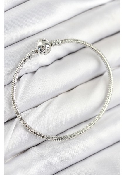 Bfs Pirinç Charm Topcuk Model Gümüş Renk Kadın Bileklik