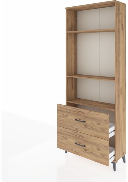 Arges Dolap 3 Raflı 2 Çekmeceli 88X30X221 Çam-Çam fırsatları