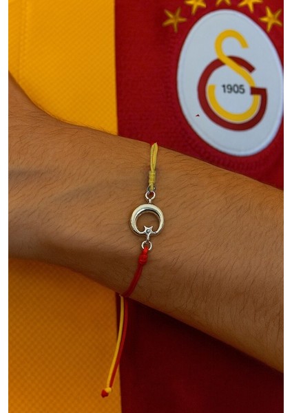 Galatasaray Ayyıldız Makrome Taraftar Bileklik - El Yapımı Ayarlanabilir Hediyeli fiyatları