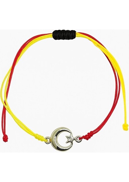 Galatasaray Ayyıldız Makrome Taraftar Bileklik - El Yapımı Ayarlanabilir Hediyeli indirimleri