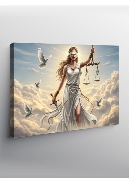 Kanvas Tablo Adalet Tanrıçası Heykeli YTCNVS504462, 50 x 70