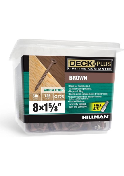 Ahşap Vidalar, Dış Vidalar, 1-5/8" x #10, 2,3 kg