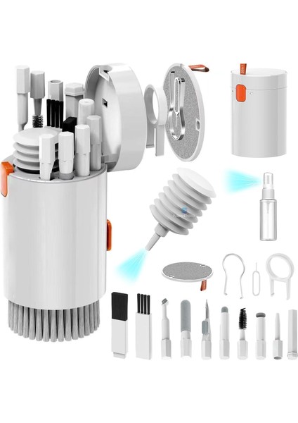 20&apos;si 1 Arada Temizleme Seti, Klavye Temizleme Fırçası, Için Kulaklık Temizleme Seti, Dizüstü Bilgisayar Için, Klavye, Kamera ve Cep Telefonlarınız Için Temizleme Kiti