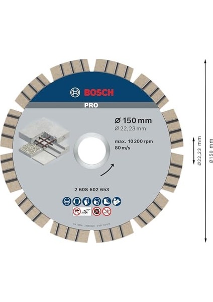 Kesme Diski Için En Iyisi, 150 x 22,23 x 2,4 x 12 Mm, 2608602653 modelleri