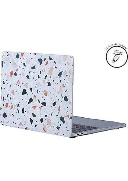Macbook Pro Kılıf 13 Inç M1-M2 A1706-08 A1989 A2159 A2251 A2289 A2338 ile Uyumlu Terrazzonl Gri fiyatları