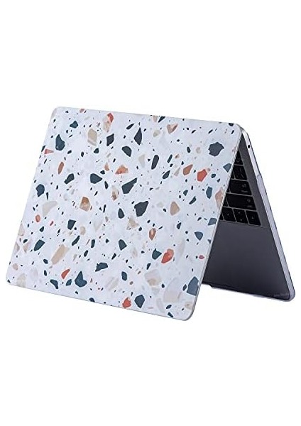 Macbook Pro Kılıf 13 Inç M1-M2 A1706-08 A1989 A2159 A2251 A2289 A2338 ile Uyumlu Terrazzonl Gri modelleri