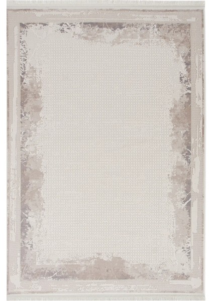 Yuncos Çerçeveli Krem Akrilik Makine Halısı