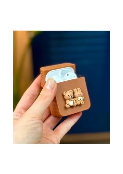 1. Nesil ve 2. Nesil ile Uyumlu Ayıcık Tasarımlı Kalın Silikon Kılıf - Brown modelleri