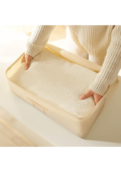 Home Textile 5&apos;li Orta Boy Bej Balıksırtı Hurç Set 52 x 28 x 21 cm modelleri