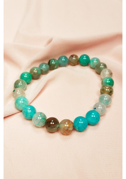 Akuamarin Doğal Taş Bileklik Kutulu