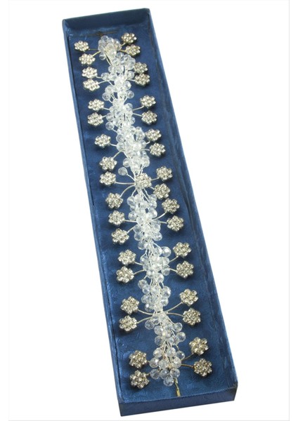 Çiçek Taşlı Saç Aksesuarı