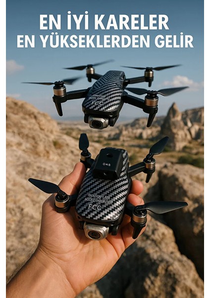 Wirmarkt Model S9 4K Kameralı Rc Uzaktan Kumandalı Çocuklar ve Sosyal Medya Çekimi Için Uygun, Katlanabilir Drone Mini Quadcopter Çanta Hediyeli