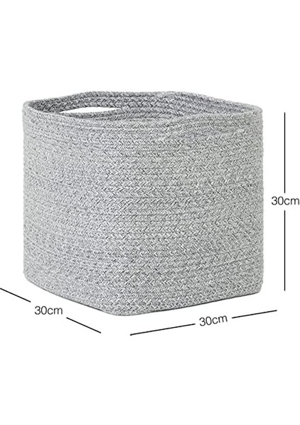 Textile Gri Kırçıllı Pamuklu Sepet 30 x 30 x 30 cm fiyatları