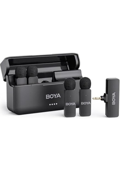 By-V4 4 Kişilik Şarj Kutulu Kablosuz Mikrofon Seti - 3.5mm Trs fiyatları