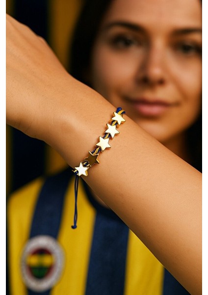 Fenerbahçe 5 Yıldız Taraftar Bilekliği - El Yapımı Ayarlanabilir fırsatları