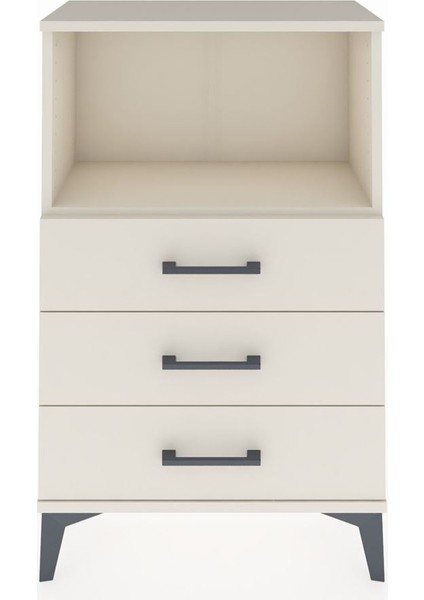 Arges Komodin Tek Raflı 3 Çekmeceli 60X30X96 Aytaşı-Aytaşı