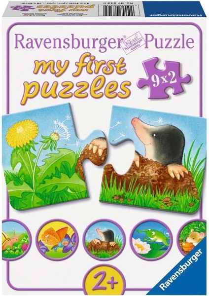73139 Puzzle Bahçe Hayvanları, 9 x 2 Parça