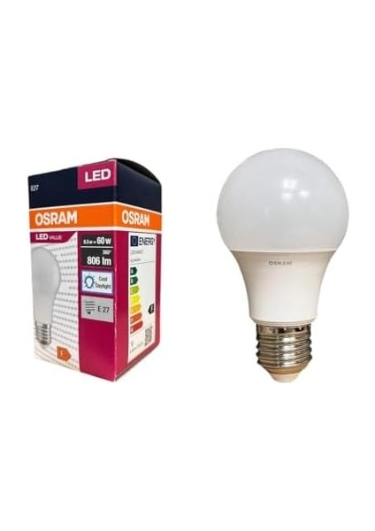 LED Value 8.5 Watt LED Ampul 6500K Beyaz Işık E27-10 Adet fiyatları