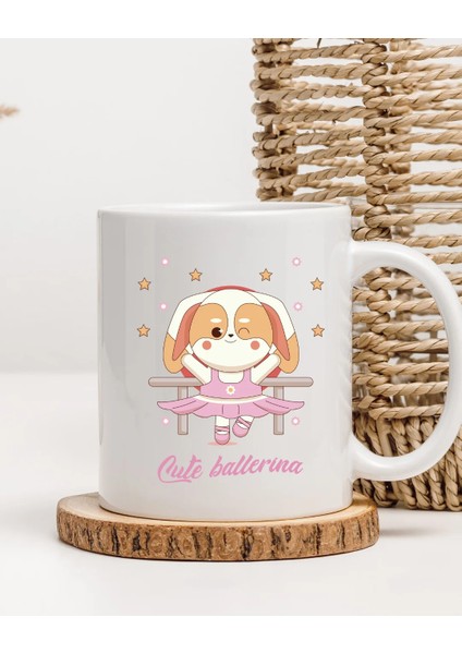 Cute Balerin Dog Temalı Kupa Bardak