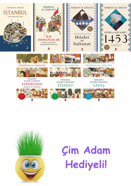 Feridun M. Emecen 7 Kitap Seti + Çim Adam Hediye