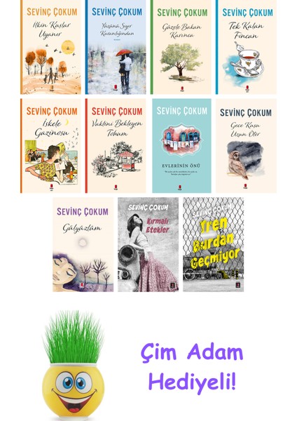 Sevinç Çokum 11 Kitap Seti + Çim Adam Hediye