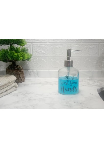 Sıvı Sabunluk,yazılı Model 300ML Seti 7,6X15,5CM