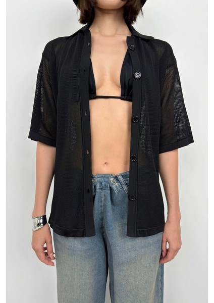 Polo Yaka Fileli Bluz modelleri