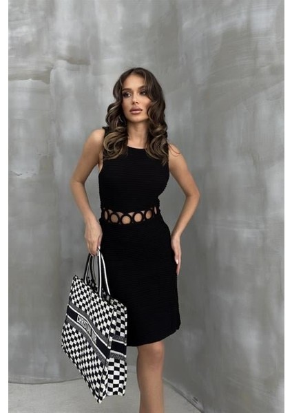 Estelya Cut Out Mini Elbise 2571-01