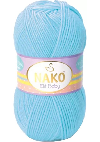1 Adet Elite Baby El Örgü Ipi Tüylenmeyen Bebek Yünü Gök Mavisi 6723