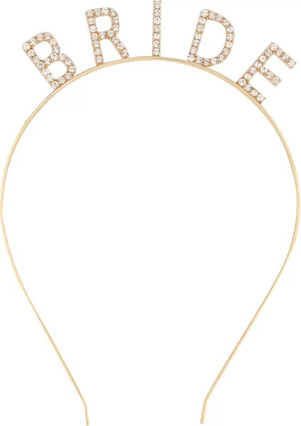 Altın Gold Renk Bekarlığa Veda Kristal Taş Bride Tacı Ithal 16X10 cm (4172) fiyatları