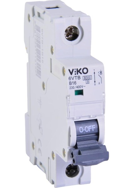 6VTB-1B16 Otomatik Sigorta 6ka B Tipi 1 Kutup 16A