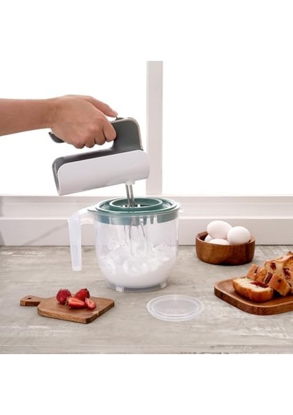2200 ml Kapaklı Mikser Kabı, Kaydırmaz Tabanlı ve Kulplu, Dayanıklı ve Çok Yönlü Mutfak Aleti Pp Plastik modelleri