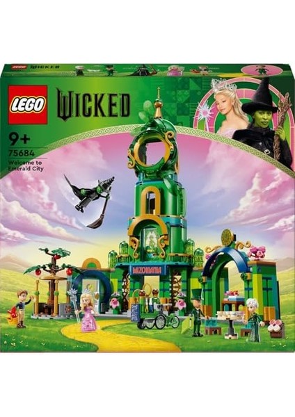 Wicked Emerald City’ye Hoş Geldiniz 75684-9 Yaş ve Üzeri Çocuklar Için Kule Modeli, Glinda ve Elphaba Mini Bebekleri Içeren Yaratıcı Oyuncak Yapım Seti (945 Parça) fiyatları