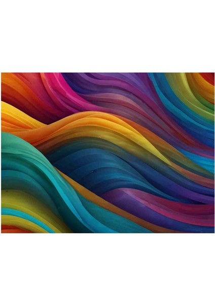 Renklerin Dansı Gökkuşağı 120 , 255 , 500 , 1000 Parça Seçnekleri ile Ahşap (Mdf) Puzzle Yapboz