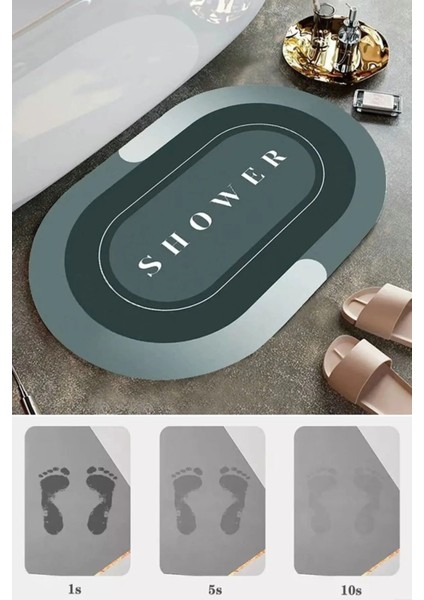 Lacivert Su Emici Banyo Paspası, Kaymaz Taban, 40X60 Cm, Yolluk, Şık ve Fonksiyonel modelleri