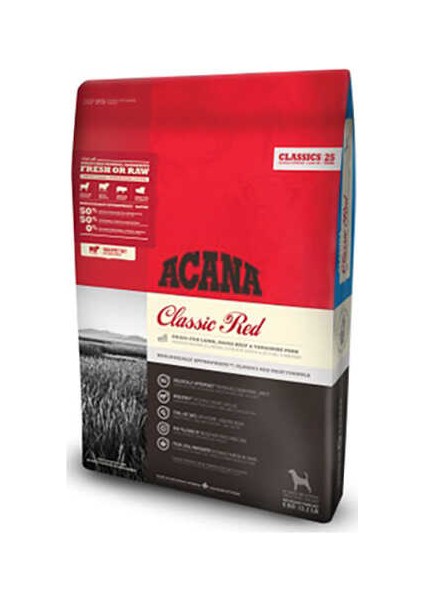 Classics Red Düşük Tahıllı Etli ve Sebzeli Yetişkin Köpek Maması 14.5 kg - Petshopundan