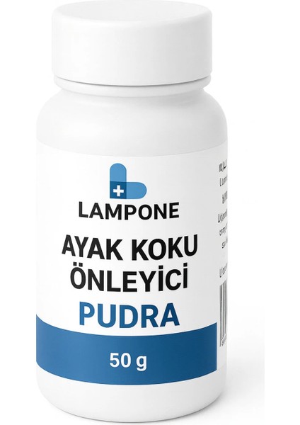 Doğal Ayak Kokusu Giderici Pudra 50 ml Bitkisel Ayak & Ayakkabı Kokusu Önleyici