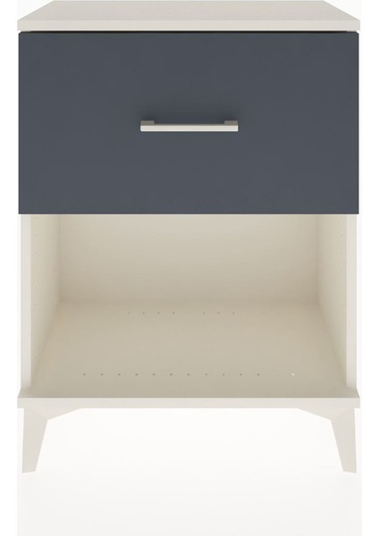 Arges Komodin Tek Çekmeceli 60X30X80 Aytaşı-Antrasit