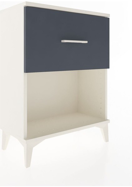 Arges Komodin Tek Çekmeceli 60X30X80 Aytaşı-Antrasit fiyatları