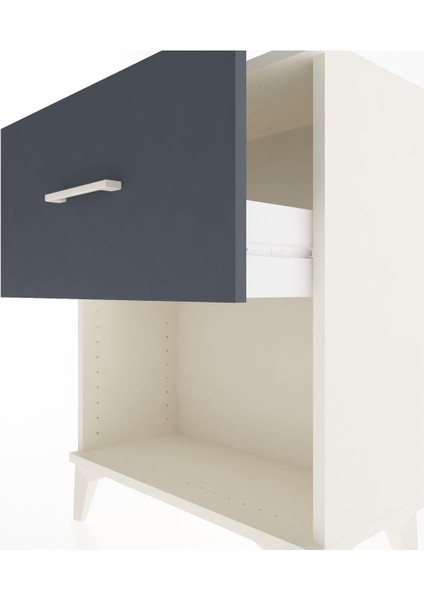 Arges Komodin Tek Çekmeceli 60X30X80 Aytaşı-Antrasit indirimleri