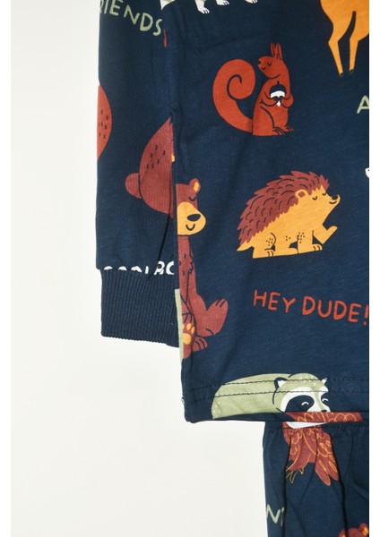 Kız Erkek Çocuk Desenli Pamuklu Rahat Pijama Takımı - 1040 fiyatları