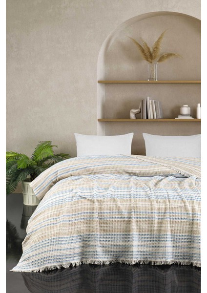 Çift Kişilik Yatak Pikesi Güneş Bej 200 x 230 cm