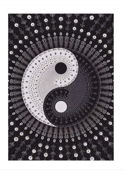 Ying Yang Denge Tasarım Ahşap Tablo, 50CM x 70CM