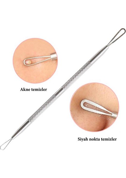 Paslanmaz Çelik Siyah Nokta Sivilce ve Akne Temizleyici Set 3&apos;lü Kit (5067) indirimleri