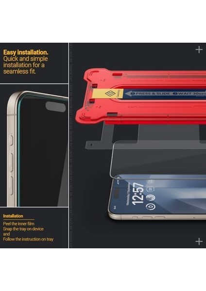 15 Pro Max Cam Ekran Kurulum Fit (2 Adet) - AGL06882 modelleri