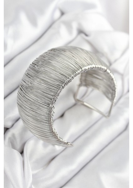 Bfs Pirinç Tel Sarma Model Gümüş Renk Kadın Bileklilk