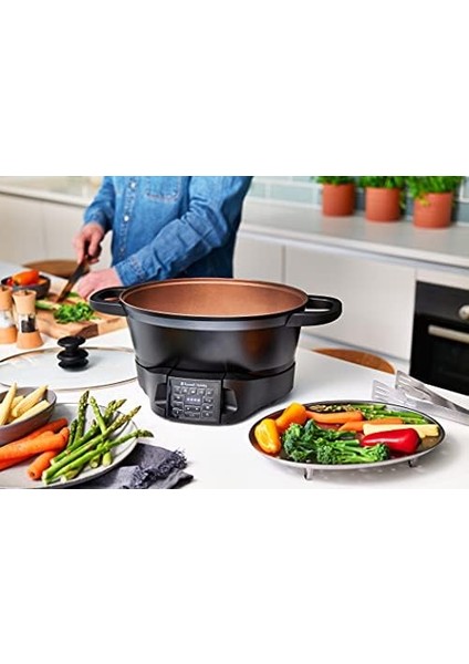 Hobbs Çok Amaçlı Pişirici 6,5 L 8 Pişirme Fonksiyonu ( Pişirici, Yavaş Pişirici, Buharlı Pişirici, Pilav Pişirici, Kızartma Tenceresi, Sous Vide Pişirici, Tutma Kabı)Bulaşık Makinesinde Yıkanabilir 28270-56 modelleri