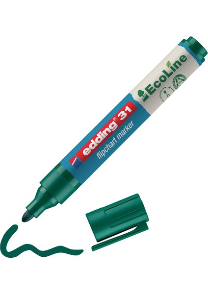 Flipchartmarker 31 Ecoline, Yeniden Doldurulabilir, 1,5 – 3 Mm, Yeşil