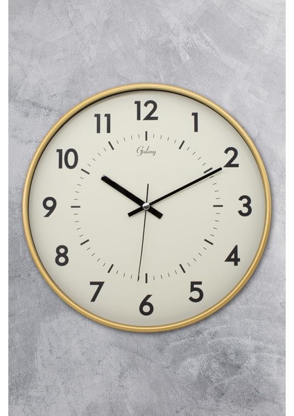 Technology 30 cm Gerçek Cam Sessiz Mekanizma Duvar Saati